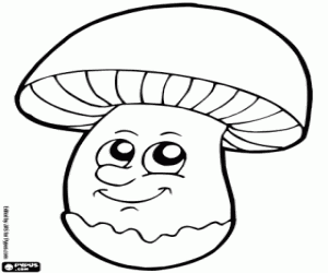 Mushroom coloring page