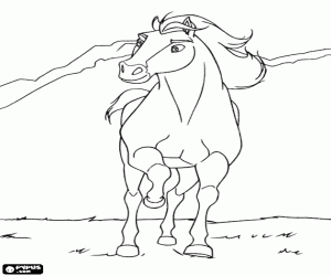 The mustang of Cimarron, Spirit coloring page