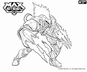 A mutant of Max Steel, ToxZon coloring page