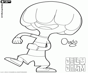The mysterious Ongo of JellyJam coloring page