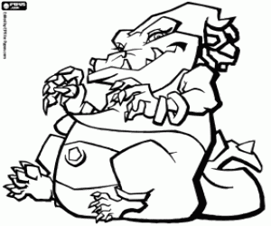 Mz. Ruby, a crocodile coloring page