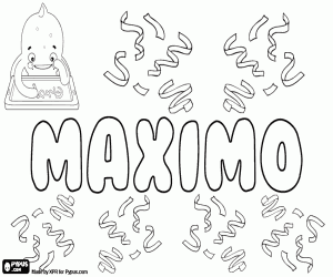 Máximo, name in Spanish coloring page