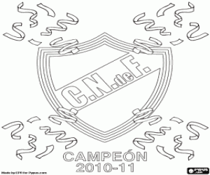 Nacional Montevideo,champion 2010-11 coloring page