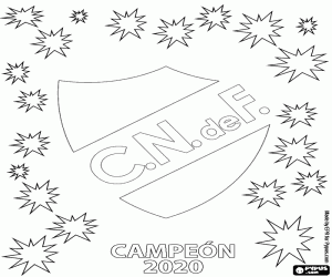 Nacional, Uruguayan champion 2020 coloring page