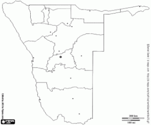 Namibia map coloring page