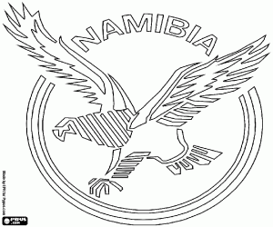 Namibian rugby team logo coloring page