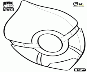Nanomech, a mask of Ben 10 coloring page