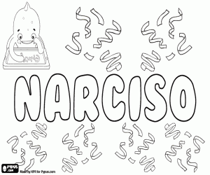Narciso, name for child coloring page
