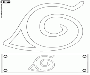 Naruto headband coloring page