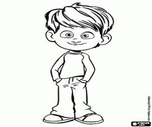 Nate, a character of Storks coloring page