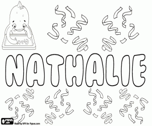 Nathalie, name for girl coloring page