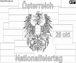 National day of Austria coloring page