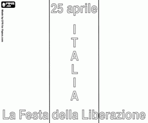 The national day of Italy coloring page