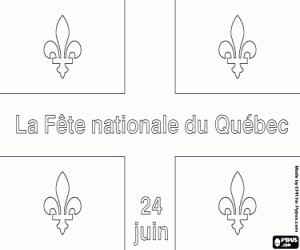 National day of Quebec coloring page