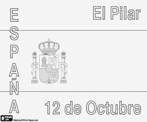 The national day of Spain coloring page