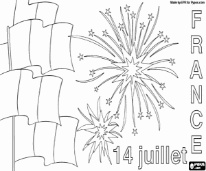 National holiday of France coloring page