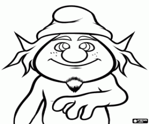 The naughty Hackus, The Smurfs Movie coloring page