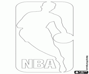 NBA logo coloring page