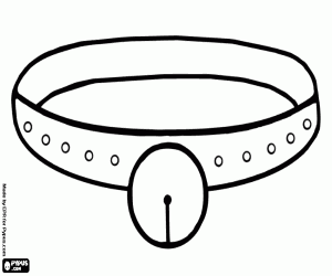 Necklace with sleigh bell coloring page