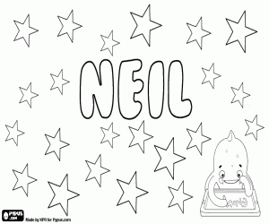 Neil, variant of Neal and Nigel coloring page
