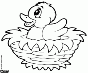 Nest coloring page