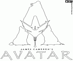 New logo of Avatar, James Cameron coloring page
