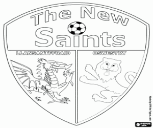 The New Saints FC shield coloring page