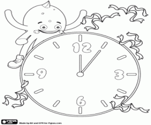 The new year with Pypus coloring page