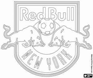 New York Red Bulls emblem coloring page