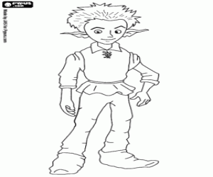 Newt, the young apprentice of Randalf coloring page