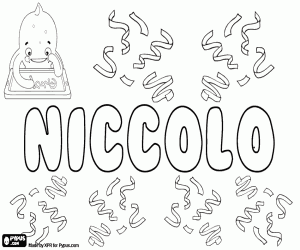 Niccolò, variant of Nicolò coloring page