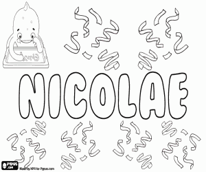 Nicolae, Romanian name coloring page