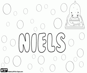 Niels, name for child coloring page