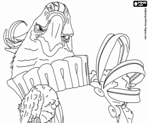 Nigel, the evil character of Rio coloring page