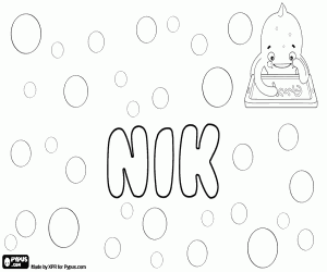 Nik, name in various languages coloring page