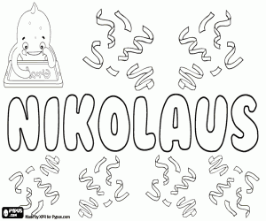 Nikolaus, masculine first name coloring page
