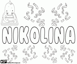 Nikolina, Slavic name coloring page