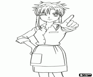 Nikora,character from Mermaid Melody coloring page