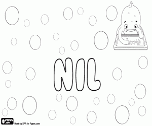 Nil, catalan name for child coloring page