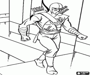 Ninja, an espionage specialist coloring page