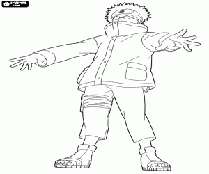 The ninja Shino Aburame coloring page