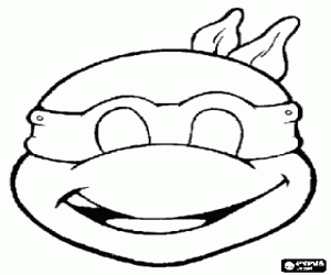 Ninja turtle mask coloring page