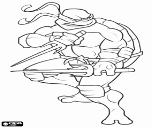 The ninja turtle coloring page
