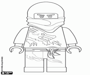 A ninja warrior, Lego Ninjago coloring page