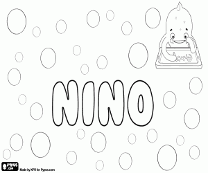 Nino, name with various origins coloring page