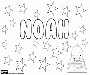 Noah, Biblical name coloring page