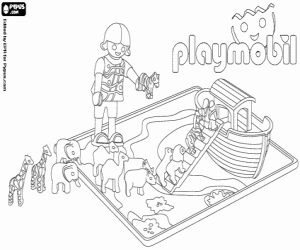 The Noah's ark of Playmobil coloring page
