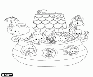 Noah's Ark of PreciousMoments coloring page