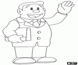 Nobita's dad, Nobisuke Nobi coloring page