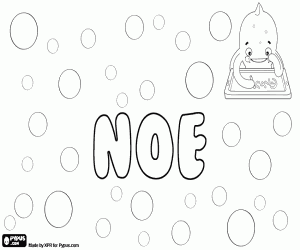 Noe, name of biblical origin coloring page